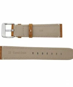 20mm Brown Camel Grain Leather Watch Band With White Stitching 7 3/8 Inch Length 8 20mm Brown Camel Grain Leather Watch Band With White Stitching 7 3/8 Inch Length -Cheap Watch Bands Store brown leather watchband 474 20photo3 54753.1659986018