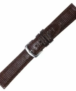 Hadley Roma 18mm Genuine Java Lizard Brown Watch Band 7 Inch Length