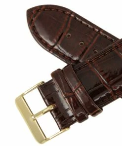 Leather Watch Band 24mm Shiny Reddish Brown Leather Alligator Grain 7 1/2 Inch Length Extra Wide Band -Cheap Watch Bands Store brown leather watchband 942 24photo4 15411.1659986003