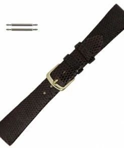Hadley Roma 18mm Genuine Lizard Brown Watch Strap 6 3/4 Inch Length
