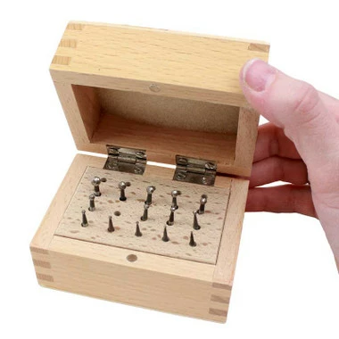 Wood Storage Box For Jewelry Drills And Burs 20 Holes 3 Wood Storage Box For Jewelry Drills And Burs 20 Holes - Image 3