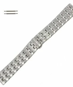 20mm Stainless Steel Metal Watch Band Straight End With Butterfly Buckle 7 1/2 Inch Length