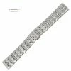 22mm Stainless Steel Metal Watch Band Straight End With Butterfly Buckle 7 1/2 Inch Length