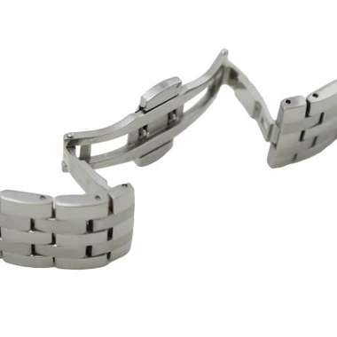 22mm Stainless Steel Metal Watch Band Straight End With Butterfly Buckle 7 1/2 Inch Length 5 22mm Stainless Steel Metal Watch Band Straight End With Butterfly Buckle 7 1/2 Inch Length - Image 5