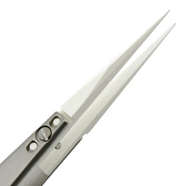 Bergeon #5 Nonmagnetic Stainless Steel Tweezer With Ceramic Tips 2 Bergeon #5 Nonmagnetic Stainless Steel Tweezer With Ceramic Tips - Image 2