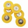 1 Inch Mini Yellow Chemkote Muslin Buffs Pack Of 6