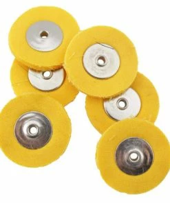 1 Inch Mini Yellow Chemkote Muslin Buffs Pack Of 6