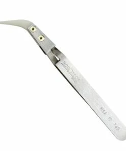 Horotec Cross Locking Aluminum Tweezer With Curved Delrin Tips