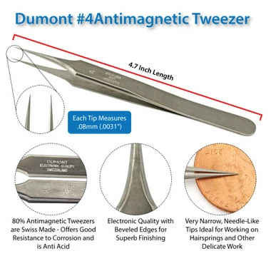 Dumont #4 Tweezer EQ Stainless Antimagnetic 2 Dumont #4 Tweezer EQ Stainless Antimagnetic - Image 2