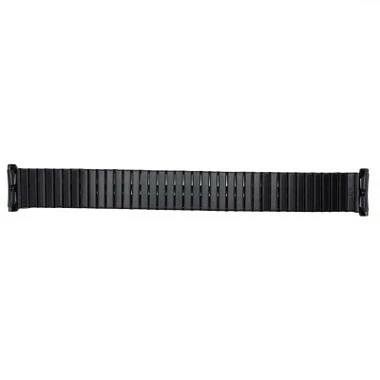 Black Metal Expansion 6 1/2 To 9 Inch Length Watch Band With Curved Expandable Ends To Fit 18 To 22mm 4 Black Metal Expansion 6 1/2 To 9 Inch Length Watch Band With Curved Expandable Ends To Fit 18 To 22mm - Image 4