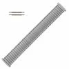 Hadley Roma Stainless Steel Expansion 6 1/2 To 9 1/2 Inch Length Metal Watchband With Expandable Ends To Fit 20 To 24mm