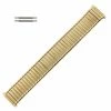 Hadley Roma Yellow Gold Tone 6 1/2 To 9 1/2 Inch Length Expansion Metal Watchband With Expandable Ends To Fit 20 To 24mm