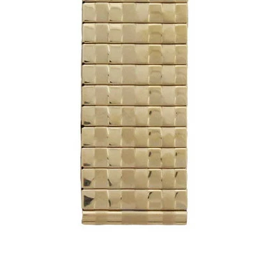 20mm Wide Expansion Style Metal Watch Bracelet Gold Tone 6 3/8 To 8 3/8 Inch Length 2 20mm Wide Expansion Style Metal Watch Bracelet Gold Tone 6 3/8 To 8 3/8 Inch Length - Image 2