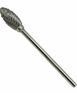 Grobet Carbide Bur Flame Shape 3/32 Inch Mandrel