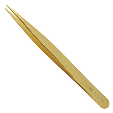 Bergeon 2AM Gold Plated Antimagnetic Brass Tweezers 2 Bergeon 2AM Gold Plated Antimagnetic Brass Tweezers - Image 2