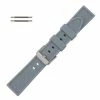 Silicone Watch Band Grey 18mm Sport Rubber Watch Band 7 7/8 Inch Length