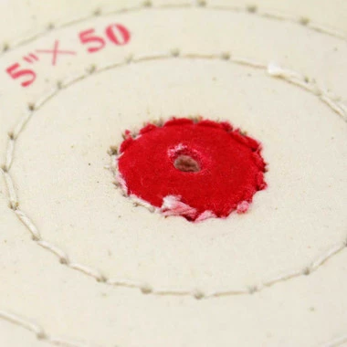 Finex Muslin Buff With Shellac Center 5 Inch 50 Ply Stitched 4 Finex Muslin Buff With Shellac Center 5 Inch 50 Ply Stitched - Image 4