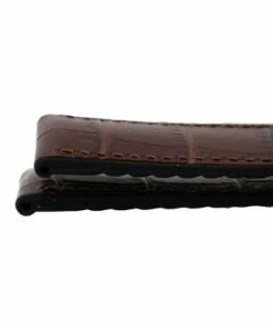 Brown Leather 24mm Alligator Grain Stitched With Silicone Lining 7 7/8 Inch Length -Cheap Watch Bands Store leather silicone watchband 202 22photo5 13083.1659986017