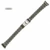 Metal Watch Band 7 1/4 Inch Length Stainless Steel Classic Curved End 13 To 14 Mm