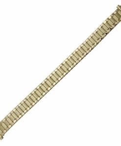 Metal Watch Band 6 To 10 Inch Length Expansion Style Gold Tone Color Expandable Curved Ends 10 To 14mm
