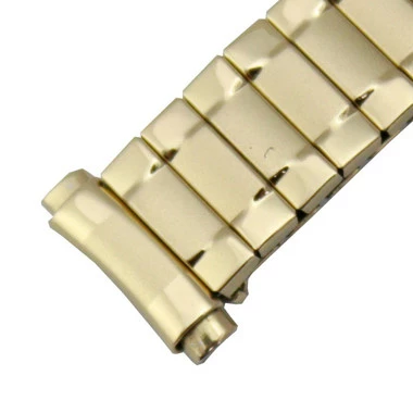 Metal Watch Band 6 To 10 Inch Length Expansion Style Gold Tone Color Expandable Curved Ends 10 To 14mm 2 Metal Watch Band 6 To 10 Inch Length Expansion Style Gold Tone Color Expandable Curved Ends 10 To 14mm - Image 2