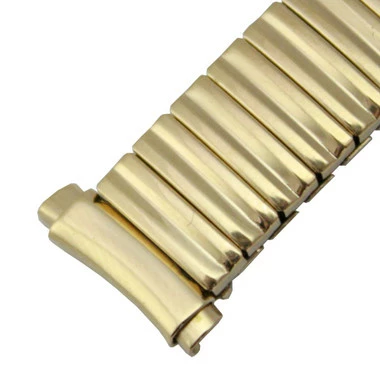 Metal Watch Band 6 1/2 To 10 Inch Length Expansion Style Gold Tone Color Expandable Straight Ends 10 To 14mm 2 Metal Watch Band 6 1/2 To 10 Inch Length Expansion Style Gold Tone Color Expandable Straight Ends 10 To 14mm - Image 2