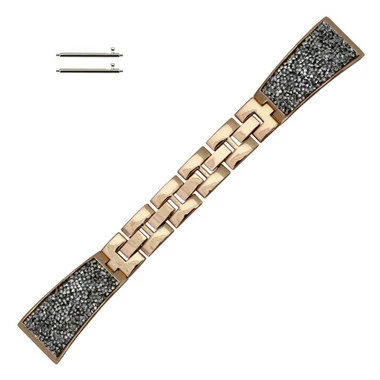 Crystal Encrusted 22mm Rose Gold Tone Stainless Steel Watch Band Quick Release Spring Bar Made To Fit Samsung Smart Watch 1 Crystal Encrusted 22mm Rose Gold Tone Stainless Steel Watch Band Quick Release Spring Bar Made To Fit Samsung Smart Watch