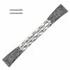 Crystal Encrusted 20mm Silver Tone Stainless Steel Watch Band Quick Release Spring Bar Made To Fit Samsung Smart Watch
