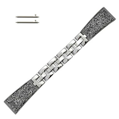 Crystal Encrusted 20mm Silver Tone Stainless Steel Watch Band Quick Release Spring Bar Made To Fit Samsung Smart Watch 1 Crystal Encrusted 20mm Silver Tone Stainless Steel Watch Band Quick Release Spring Bar Made To Fit Samsung Smart Watch