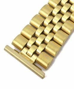 Hadley Roma Jubilee® Style Metal Watch Band 22mm Yellow Gold Tone Curved And Straight Ends 7 1/4 Inch Length 8 Hadley Roma Jubilee® Style Metal Watch Band 22mm Yellow Gold Tone Curved And Straight Ends 7 1/4 Inch Length -Cheap Watch Bands Store metal watchband 1402YC 22photo3 82832.1659442758