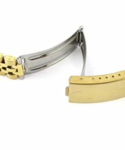 Hadley Roma Jubilee® Style Metal Watch Band 22mm Yellow Gold Tone Curved And Straight Ends 7 1/4 Inch Length 10 Hadley Roma Jubilee® Style Metal Watch Band 22mm Yellow Gold Tone Curved And Straight Ends 7 1/4 Inch Length -Cheap Watch Bands Store metal watchband 1402YC 22photo4 72336.1659442758
