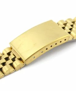 Hadley Roma Jubilee® Style Metal Watch Band 22mm Yellow Gold Tone Curved And Straight Ends 7 1/4 Inch Length 9 Hadley Roma Jubilee® Style Metal Watch Band 22mm Yellow Gold Tone Curved And Straight Ends 7 1/4 Inch Length -Cheap Watch Bands Store metal watchband 1402YC 22photo5 30526.1659442758