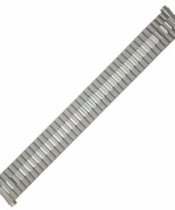 Hadley Roma Metal Watch Band 18 To 22mm Stainless Steel Expansion Style Curved Ends 6 1/4 To 12 Inch Length