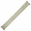 Metal Stainless Steel 6 1/4 To 9 Inch Length Expansion Watch Band With Curved Expandable Ends To Fit 18 To 22mm
