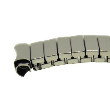 Metal Stainless Steel 6 1/4 To 9 Inch Length Expansion Watch Band With Curved Expandable Ends To Fit 18 To 22mm 3 Metal Stainless Steel 6 1/4 To 9 Inch Length Expansion Watch Band With Curved Expandable Ends To Fit 18 To 22mm - Image 3