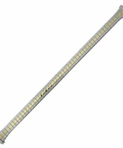 Hadley Roma Expansion Metal Watch Band 6 To 8 Inch Length Two Tone Narrow With Expandable Ends 8 To 11mm