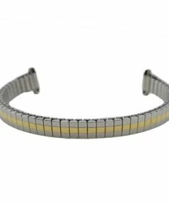 Hadley Roma Expansion Metal Watch Band 6 To 8 Inch Length Two Tone Narrow With Expandable Ends 8 To 11mm -Cheap Watch Bands Store metal expansion watchband 1424tphoto5 45285.1659442725