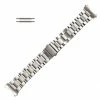 Stainless Steel 6 7/8 Inch Length Metal Curved Watch Band With Multiple Ends 18 To 22mm