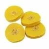 1 Inch 16 Ply Stitched Mini Yellow Chemkote Muslin Buffs Pack Of 4