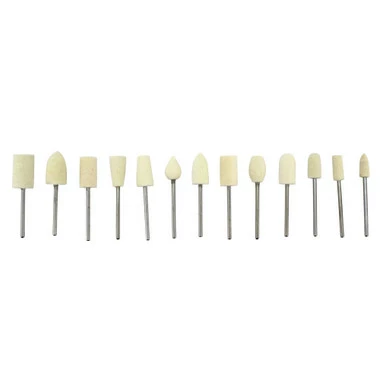 Mounted Mini Felt Buffs 13 Piece Assortment 1 Mounted Mini Felt Buffs 13 Piece Assortment