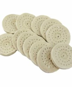 Buffs Finex Miniature Muslin Diameter 1 1/4 Inch Ply 16 Stitching 3 Rows Pack Of 12