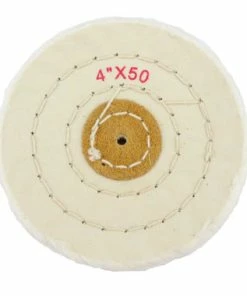 Finex Muslin Buff With Leather Center 4 Inch 50 Ply