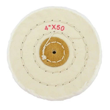 Finex Muslin Buff With Leather Center 4 Inch 50 Ply 1 Finex Muslin Buff With Leather Center 4 Inch 50 Ply