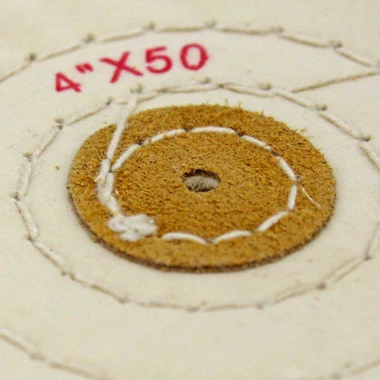 Finex Muslin Buff With Leather Center 4 Inch 50 Ply 4 Finex Muslin Buff With Leather Center 4 Inch 50 Ply - Image 4