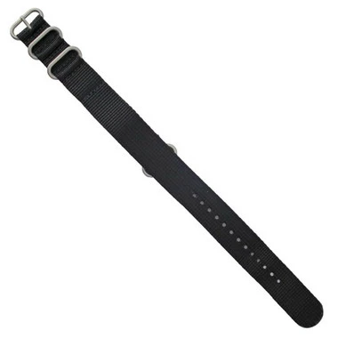 22mm Hadley Roma Nylon Watch Strap Black 11 11/16 Inch Length 1 22mm Hadley Roma Nylon Watch Strap Black 11 11/16 Inch Length