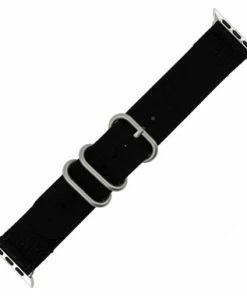 Black Nylon Watch Band Made To Fit 38mm Apple® Watch