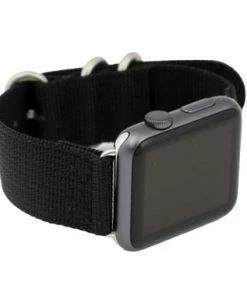 Black Nylon Watch Band Made To Fit 38mm Apple® Watch 10 Black Nylon Watch Band Made To Fit 38mm Apple® Watch -Cheap Watch Bands Store nylon apple watchband 5021 42photo5 96570.1659986019