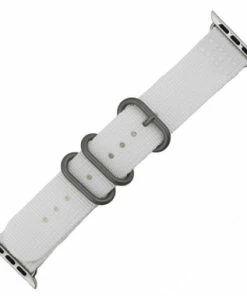 White Nylon Watch Band Made To Fit 42mm Apple® Watch