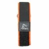 20mm Black/Orange Nylon And Leather Watch Strap Velcro® Style Sport Band 9 Inch Length