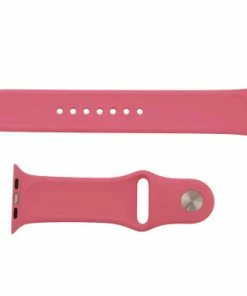 Pink Silicone Watch Band Made To Fit 42mm Apple® Watch -Cheap Watch Bands Store pink silicone appleband 5046 42photo3 38164.1659986018